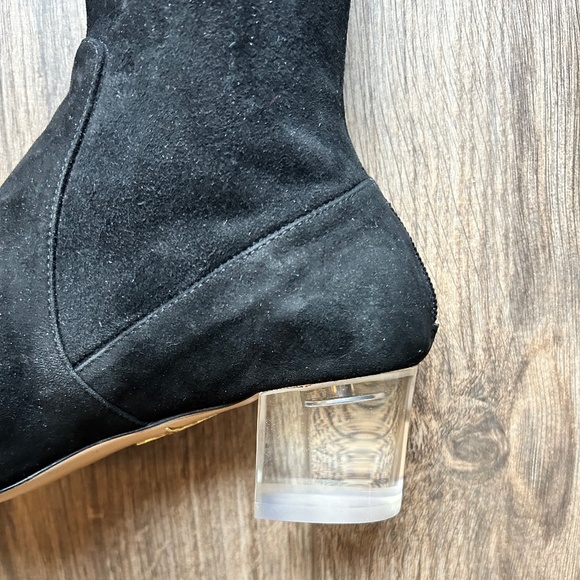 Charlotte Olympia Black Suede Over the Knee Boots | 37.5 - Picture 6 of 11